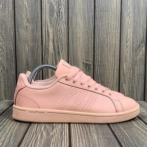 Adidas Women Sneakers Cloudfoam Advantage Pink Lifestyle Shoes Sz 10 Streetwear